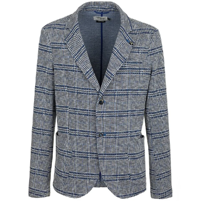 Fred Mello Chic Cotton Blend Checked Jacket