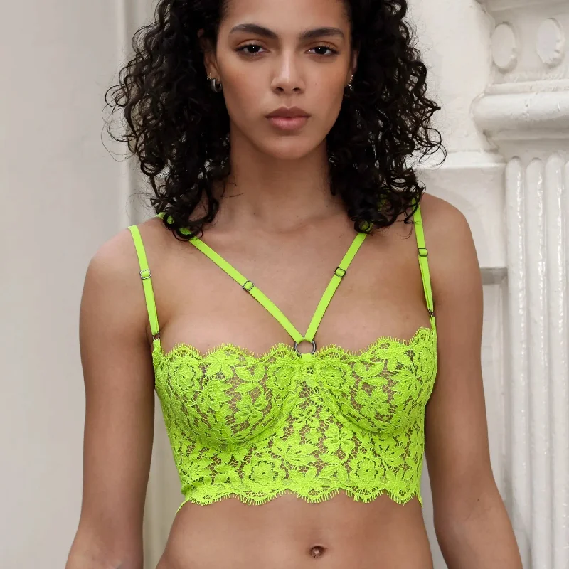 Frisson Bustier Acid Green