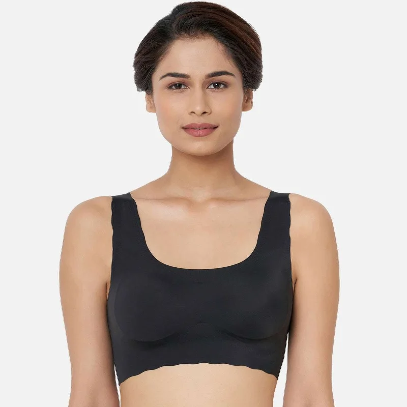 Gococi Padded Non Wired Full Coverage Seamless T-Shirt Bra - Black