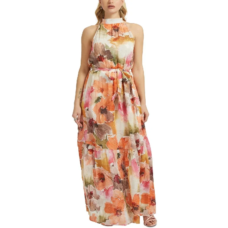 Guess Womens Sundress Long Halter Dress