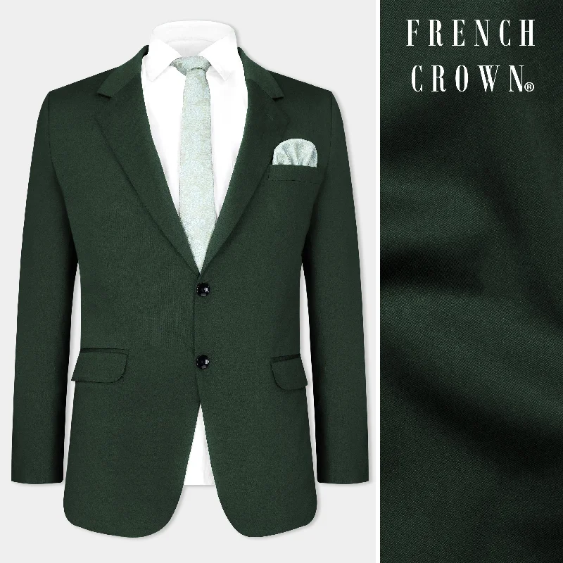 Heavy Metal Green Premium Cotton Stretchable Traveler Blazer