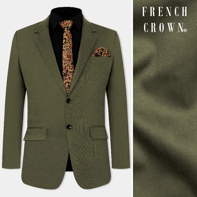 Hemlock Green Premium Cotton Stretchable Traveler Blazer