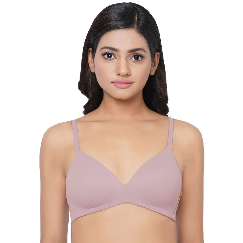 How Perfect Padded Non-wired 3/4th Cup Medium Coverage Seamless T-Shirt Bra - Mauve