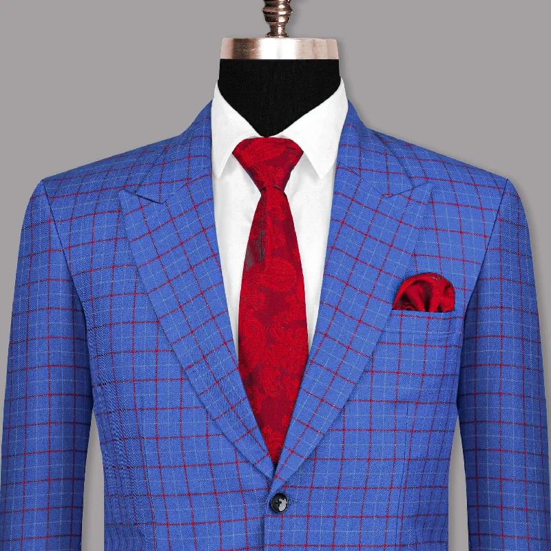 Indigo Windowpane Sport Blazer