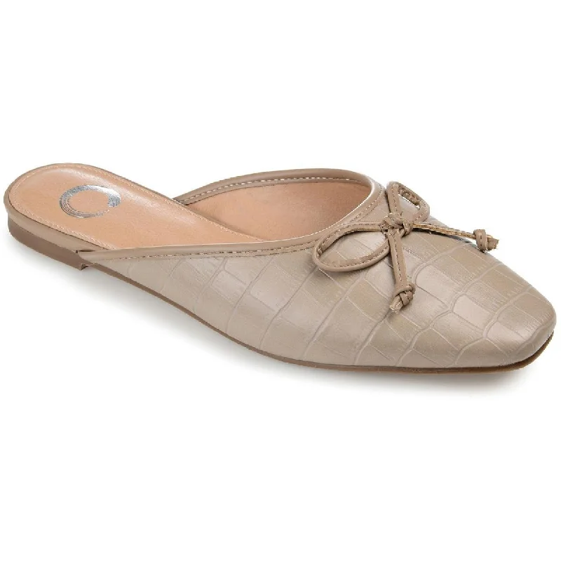 Journee Collection Womens SQUARE TOE TEXTURED Mules