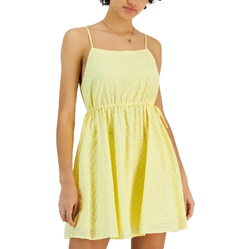 Kit & Sky Womens Eyelet Mini Sundress