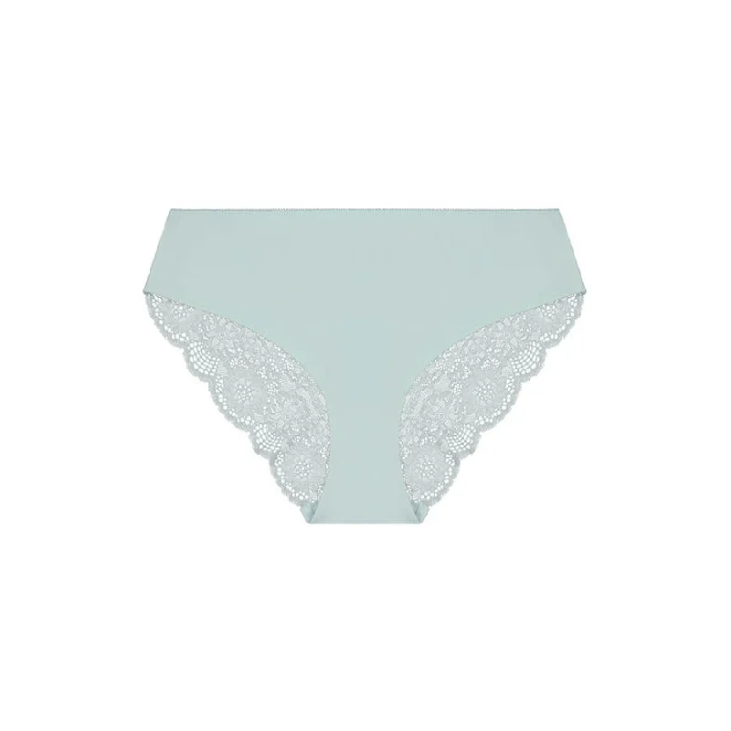 Peony Lace Bum Bikini Brief - Glacier