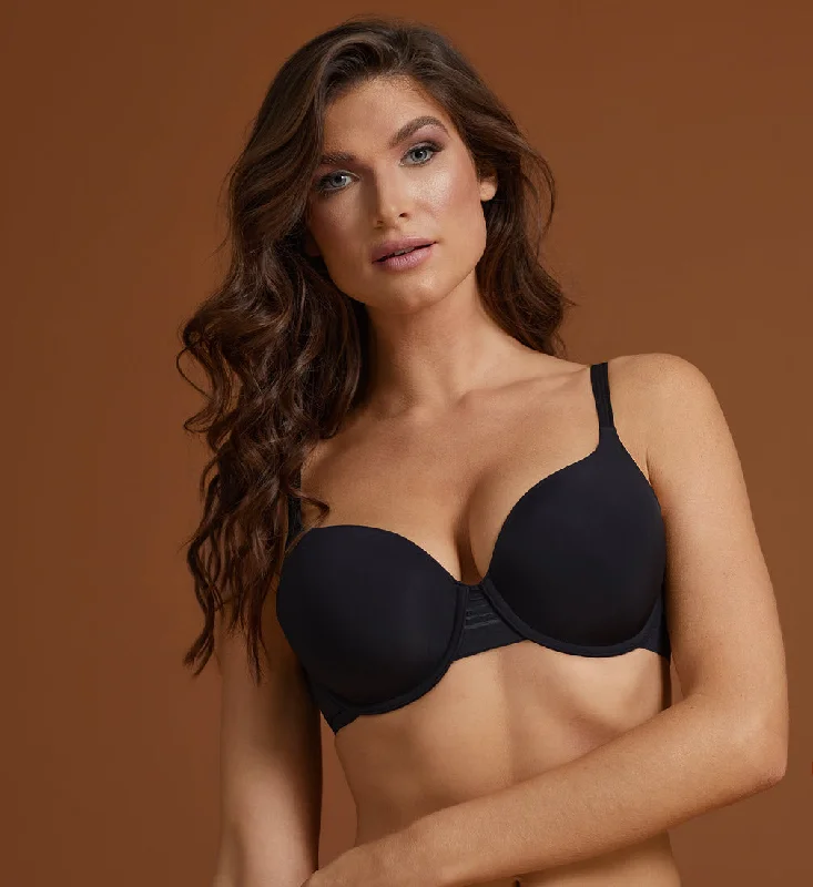 Le Mystere Second Skin Black Back Smoothing T Shirt Bra 5221