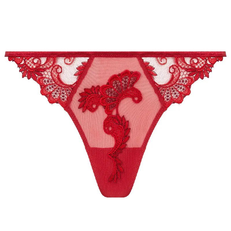 Lise Charmel 'Dressing Floral' Red G-String