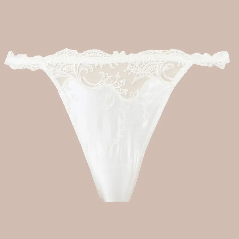 Lise Charmel 'Splendeur Soie' Ivory Silk Sexy Thong