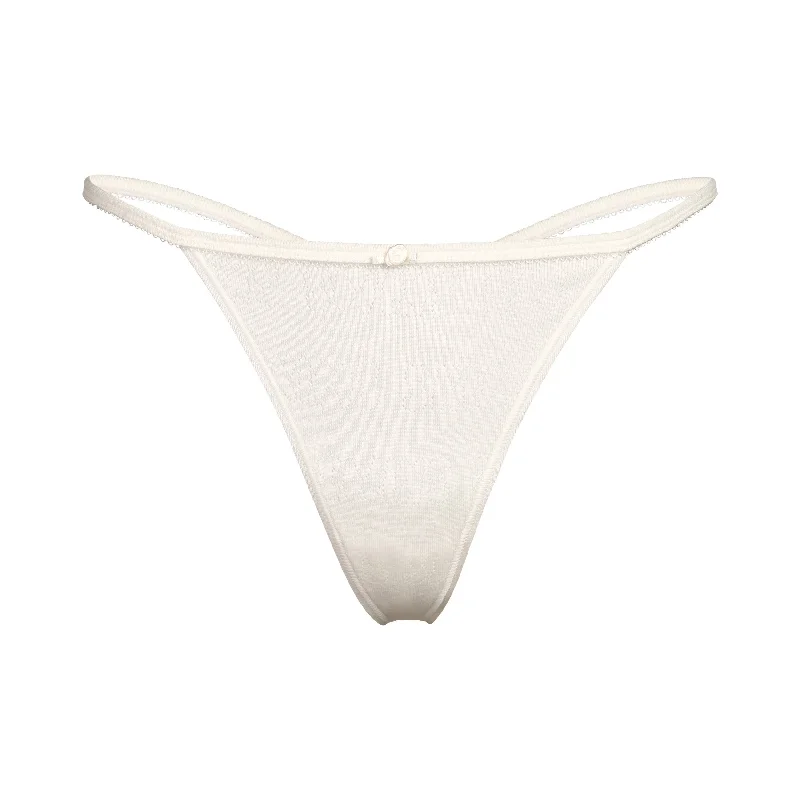 LOGO POINTELLE T STRING THONG | BONE