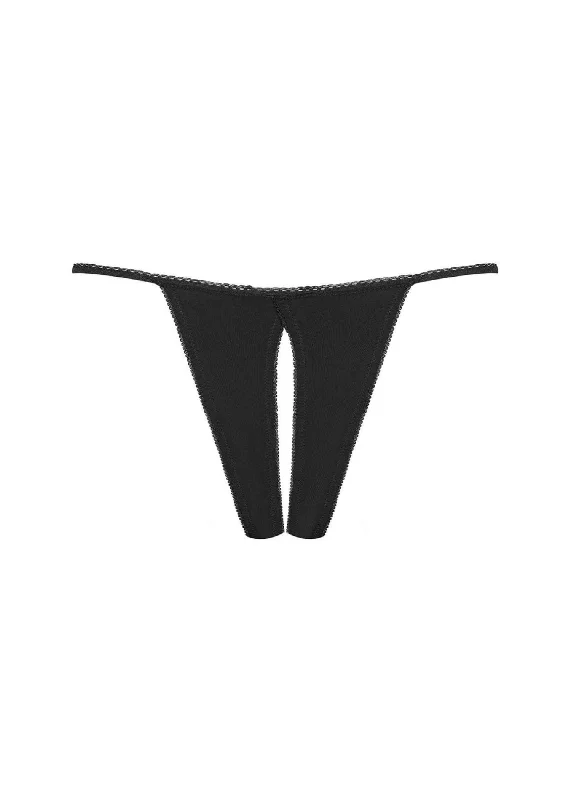 Le Petit Secret Openable Thong (Black)