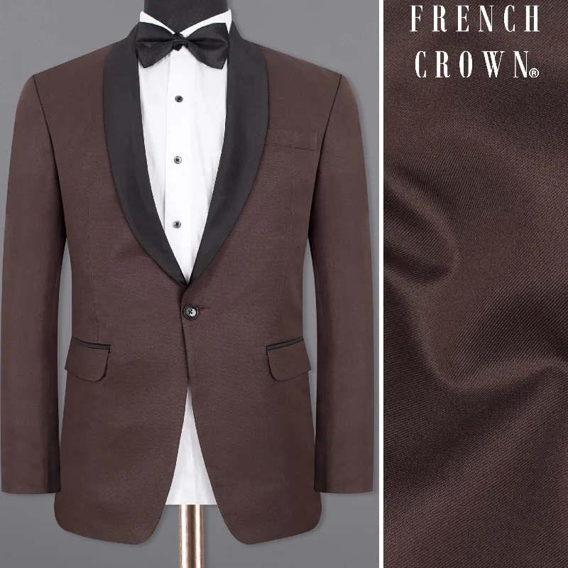 Matterhorn Brown Wool Rich Tuxedo Blazer