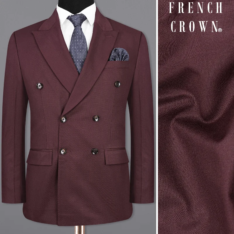 Matterhorn Maroon Double Breasted Blazer