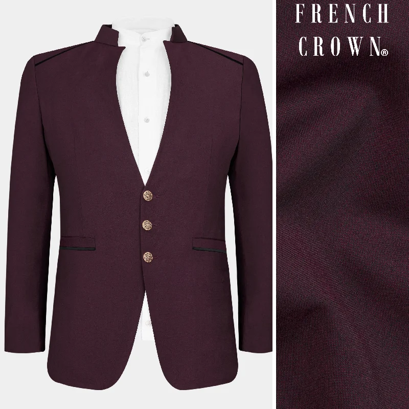 Matterhorn Maroon Wool Rich Designer Blazer