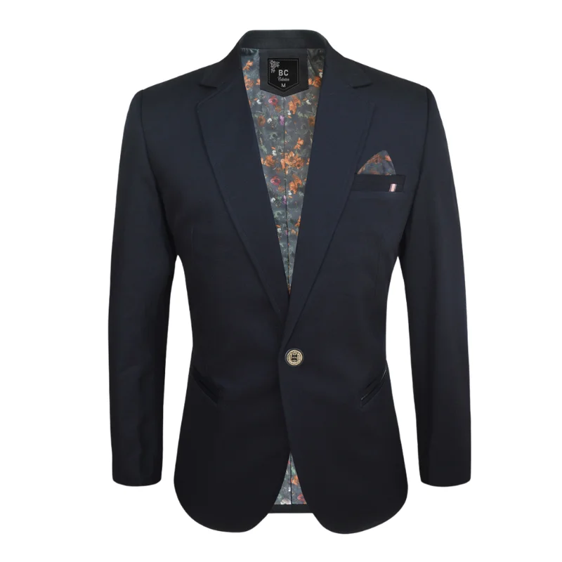 Men's Cotton-Stretch Blazer Black 511