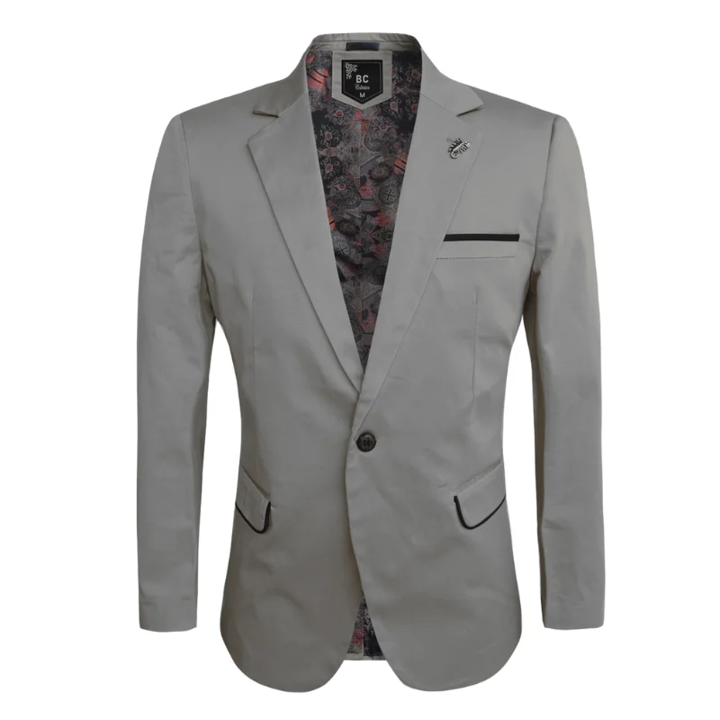 Men's Cotton-Stretch Blazer Grey 512