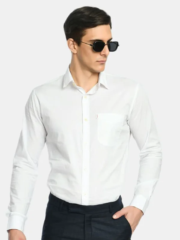 Men's Solid Cotton Regular Fit Shirt