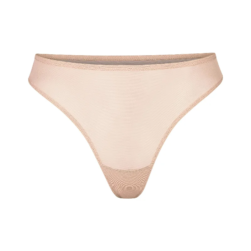 MESH BUILT UP THONG | CLAY