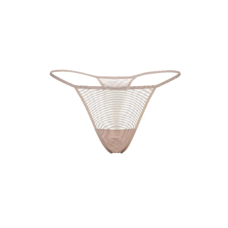 MESH STRING THONG | CLAY