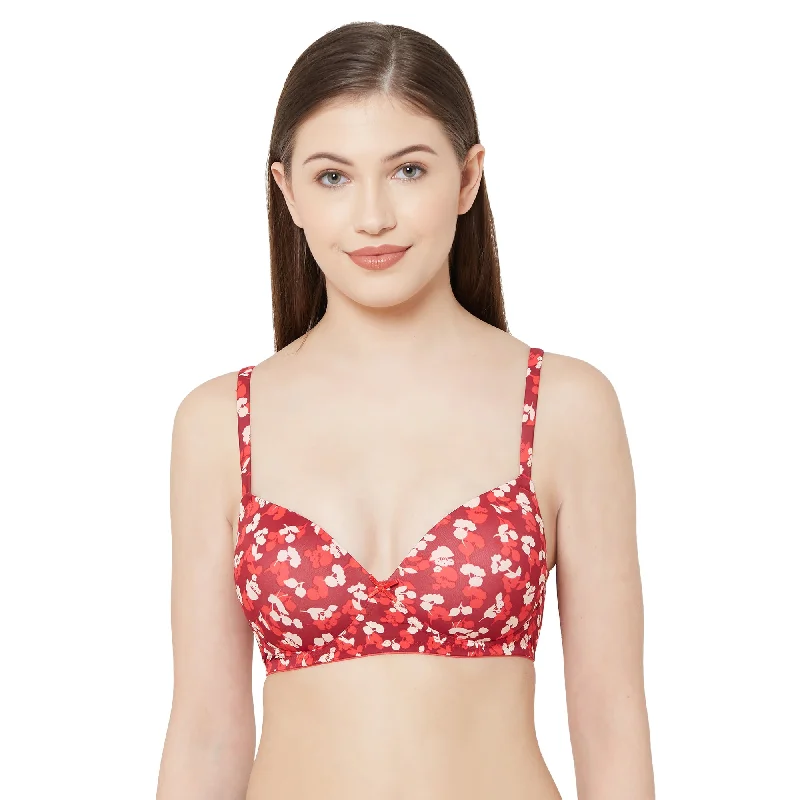 6365-Spandex Support Bra-Tango Red