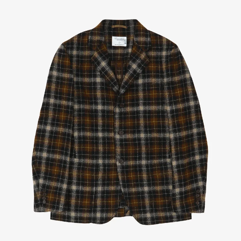 Monocle Wool Check Blazer