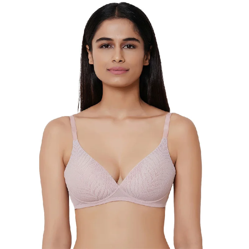 Mysa Padded Non-Wired 3/4th Cup Everyday Wear Medium coverage T-Shirt Bra - Beige