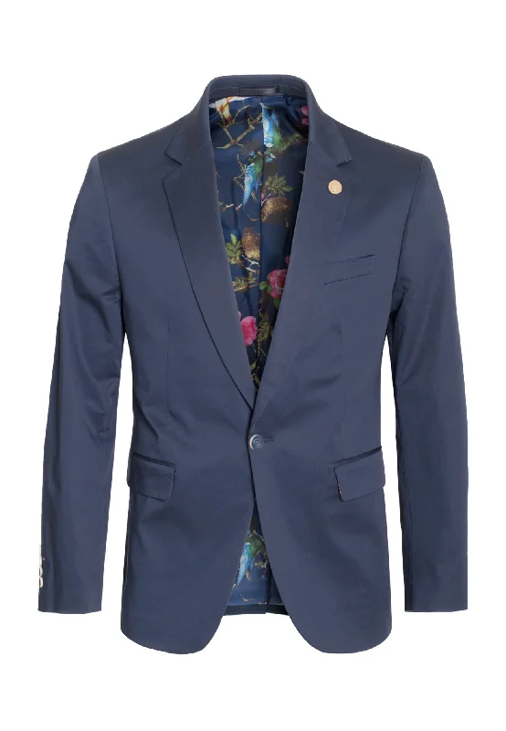 Navy Cotton-Stretch Fashion Blazer (1720)