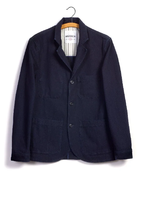 NICOLAI | Informal 3-button Blazer | Black Indigo