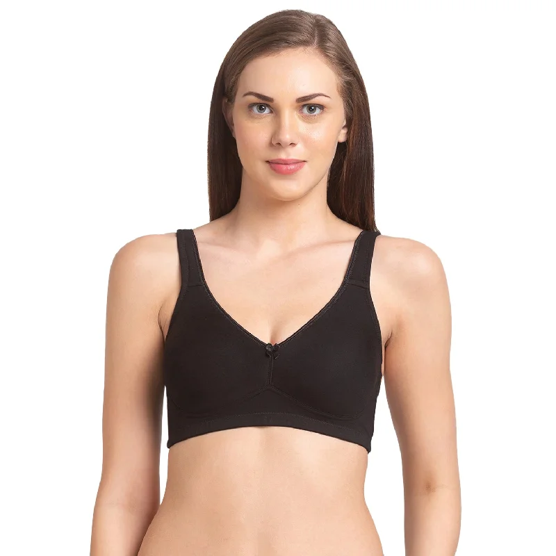 Rose - Non Padded Solid Minimizer Bra Black