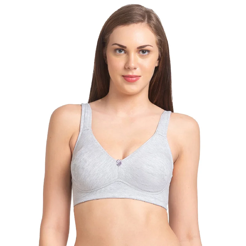 Rose - Non Padded Solid Minimizer Bra Grey