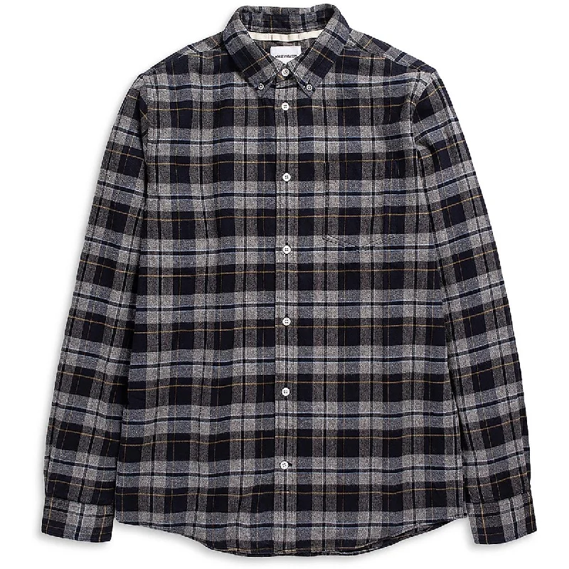 Norse Projects Mens Plaid Flannel Button-Down Shirt