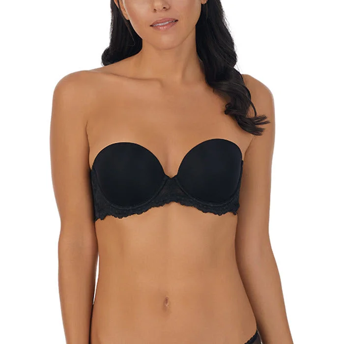 On Gossamer Beautifully Basic Black Push Up Strapless Bra G3162