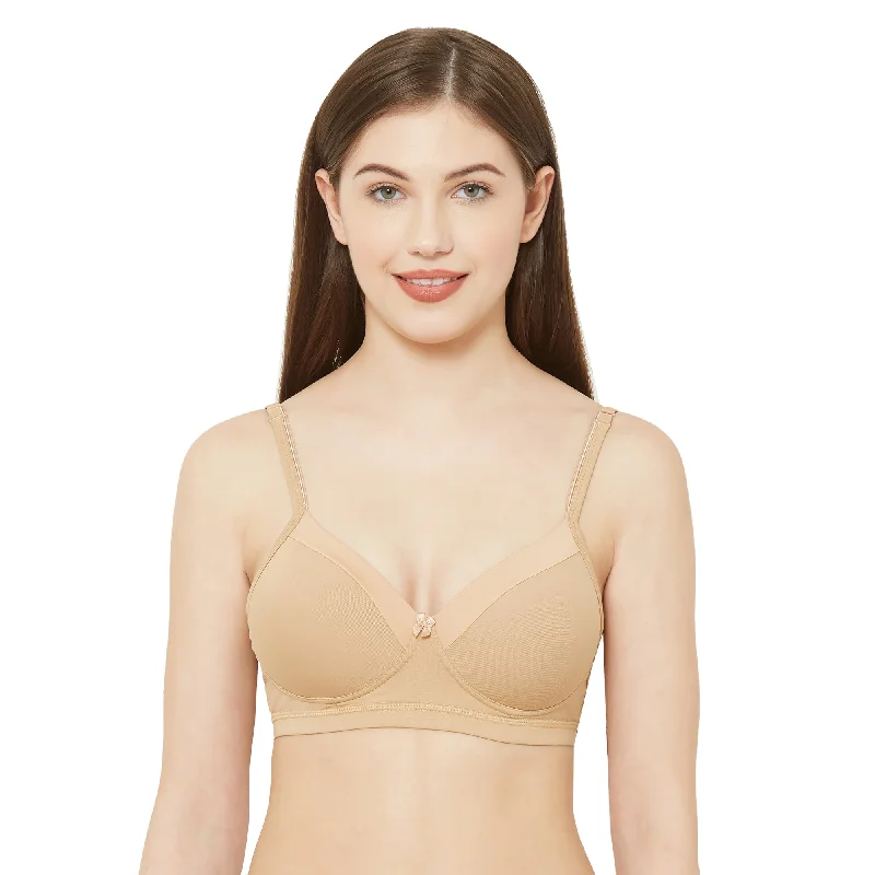 Candy-Padded Solid Cotton Blend Bra Skin