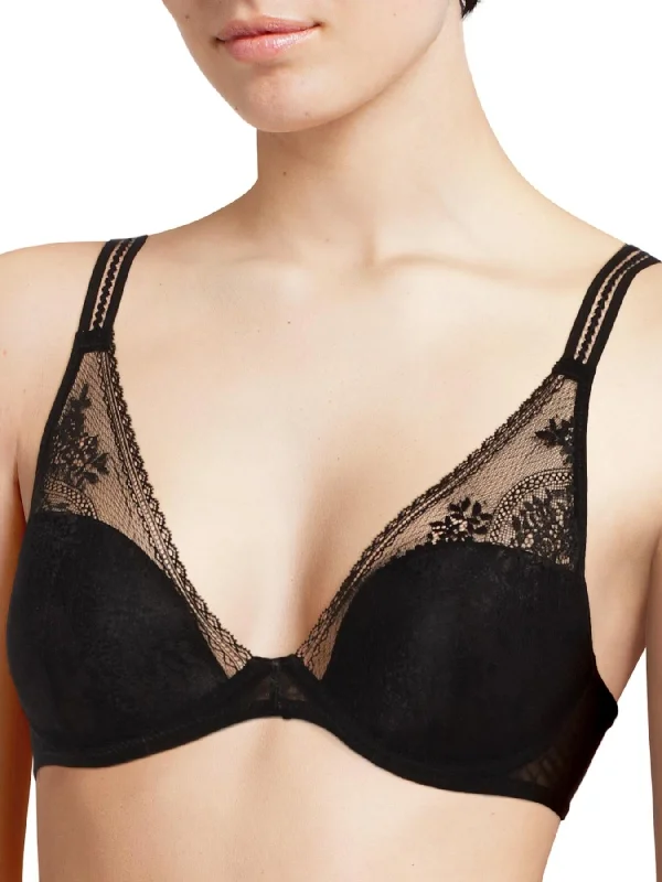 Maddie Plunge T-Shirt Bra - Black