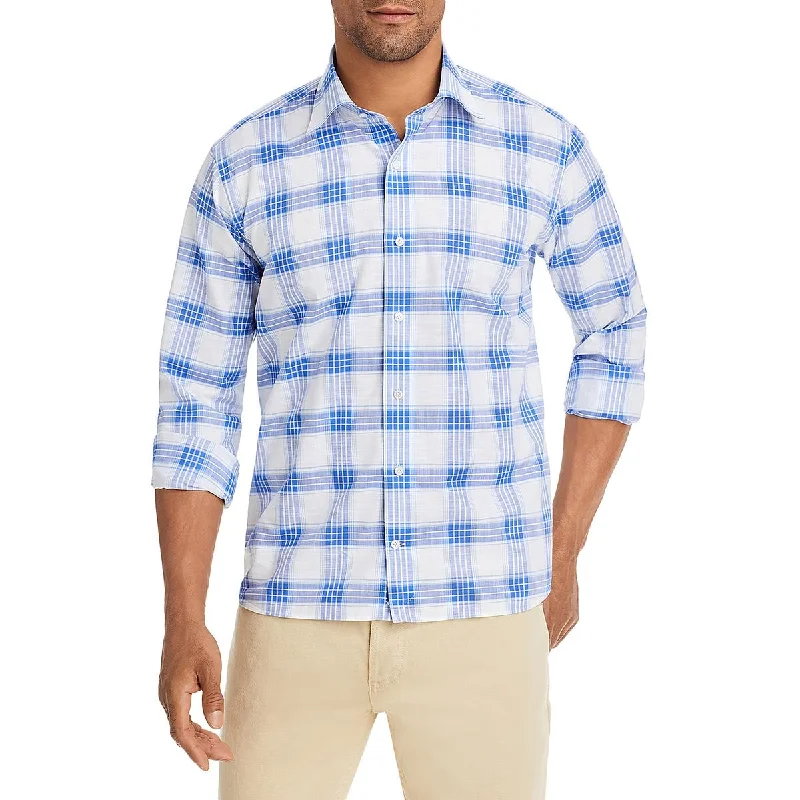 Peter Millar Mens Duke Plaid Twill Button-Down Shirt