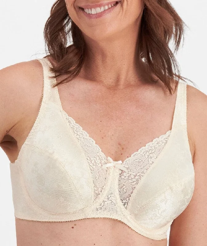 Playtex Secrets Floral Delustre Bra - Sandshell