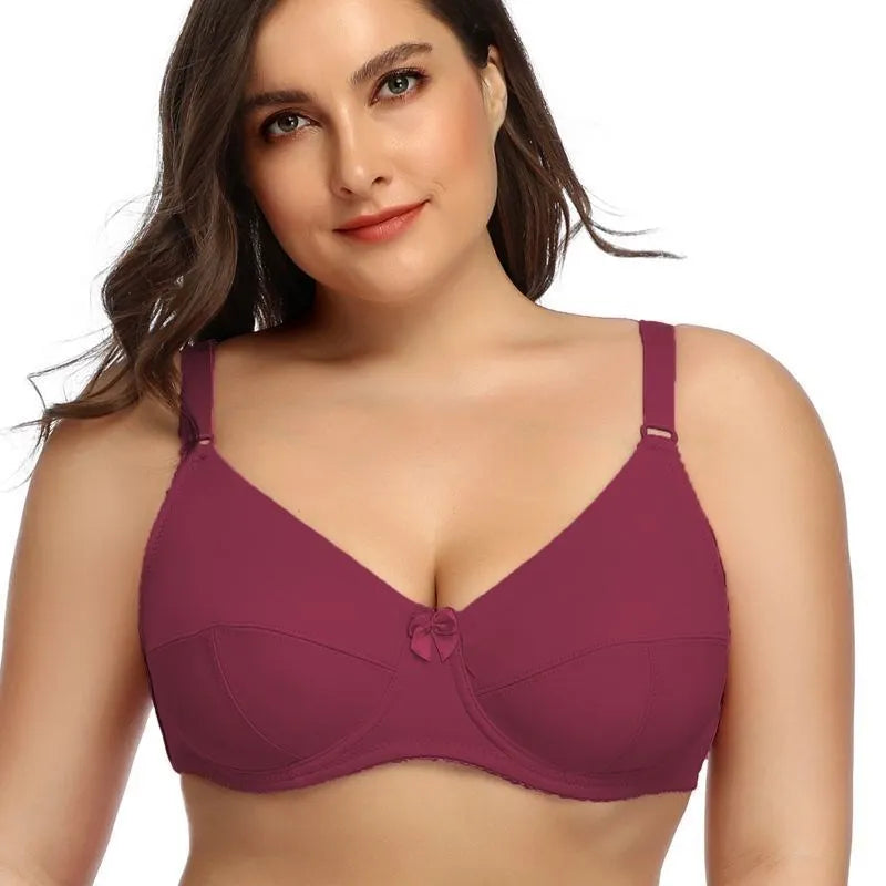 Plus Size Non-Padded Underwire Bra | Seamless Bralette for Large Busts (C-F Cup)