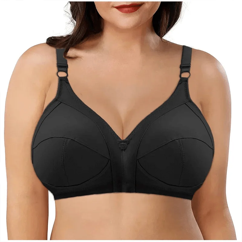 Plus Size Sexy Full Cup Bra | Comfortable Wire-Free Cotton Lingerie for Big Busts