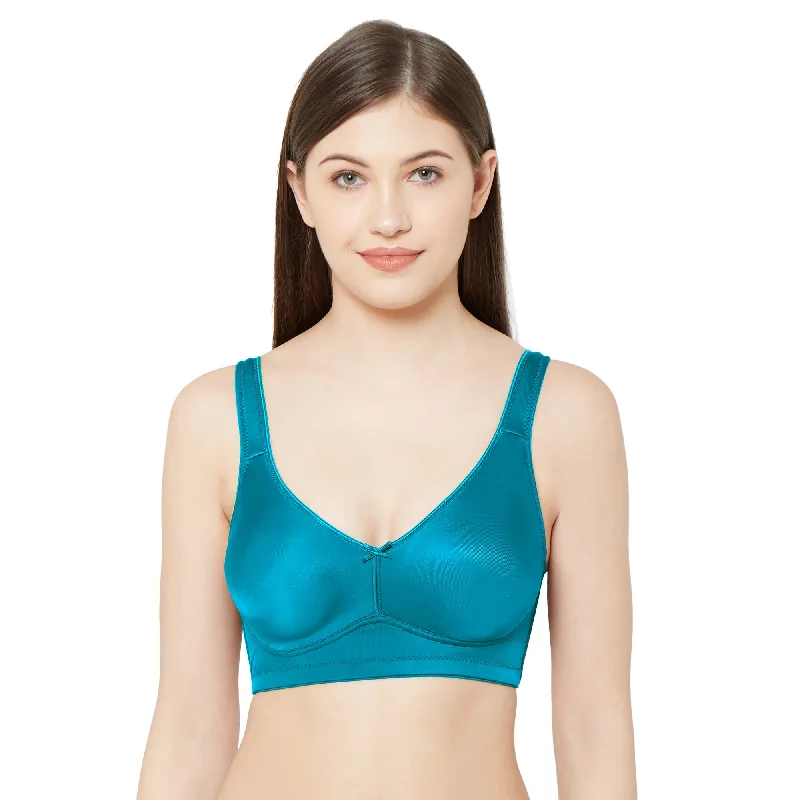 6392-Premium Plain Non Padded Mold Minimiser Bra Firozi