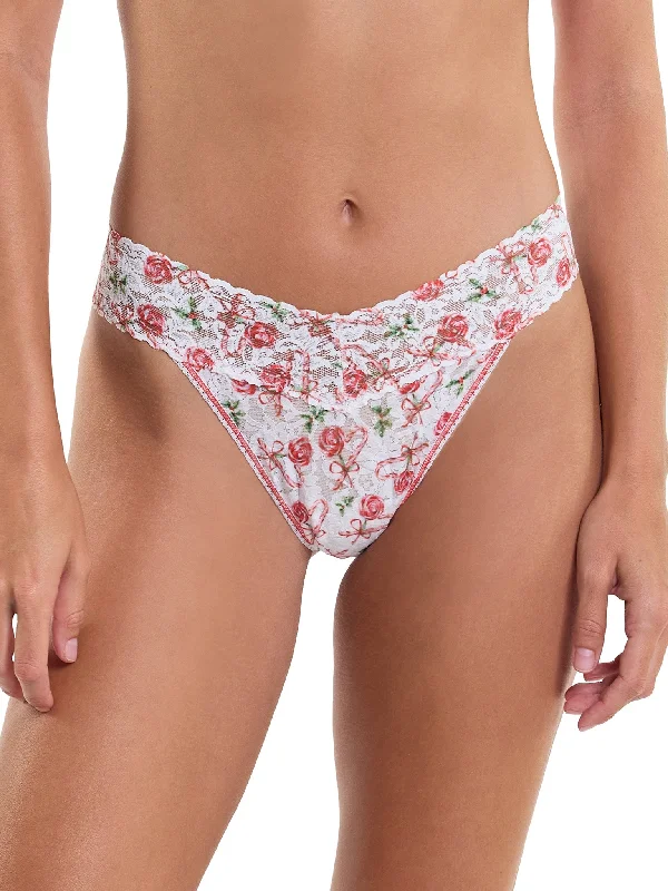 Printed Signature Lace Original Rise Thong Something Sweet