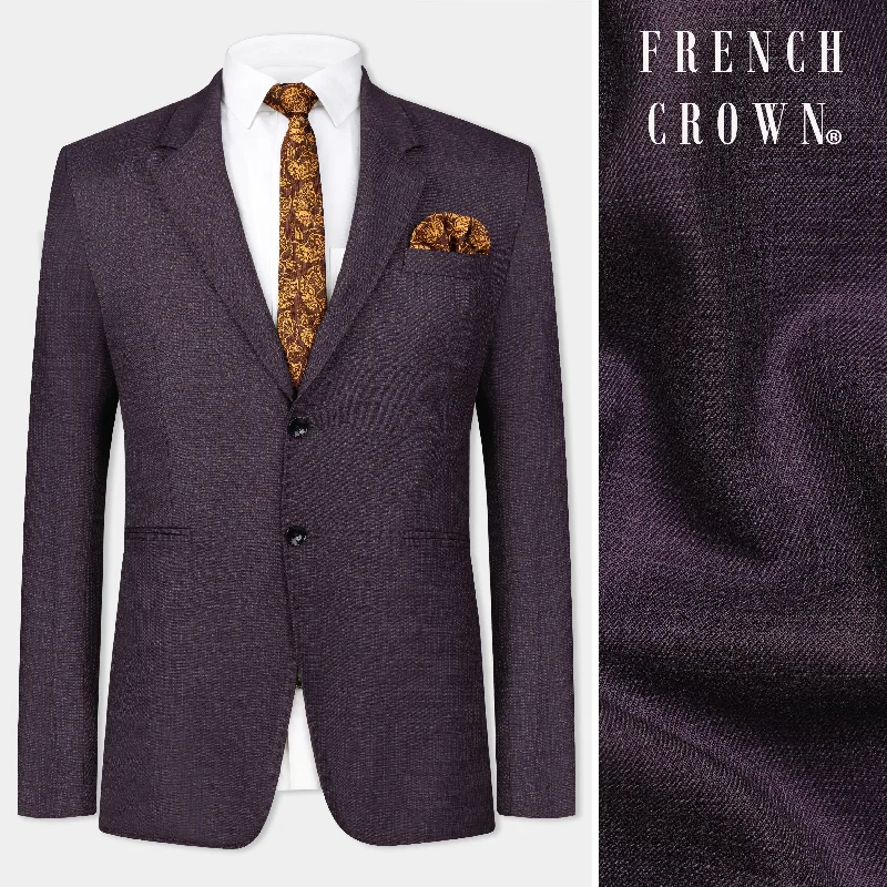 Rasin Purple Wool Rich Blazer