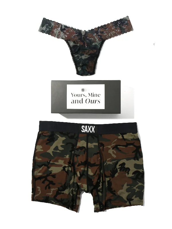 Signature Lace Low Rise Thong and SAXX Super Soft Vibe Boxer Brief