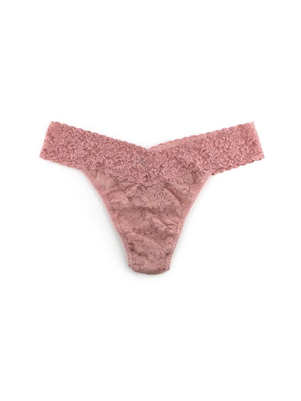 Signature Lace Original Rise Thong Desert Rose Pink