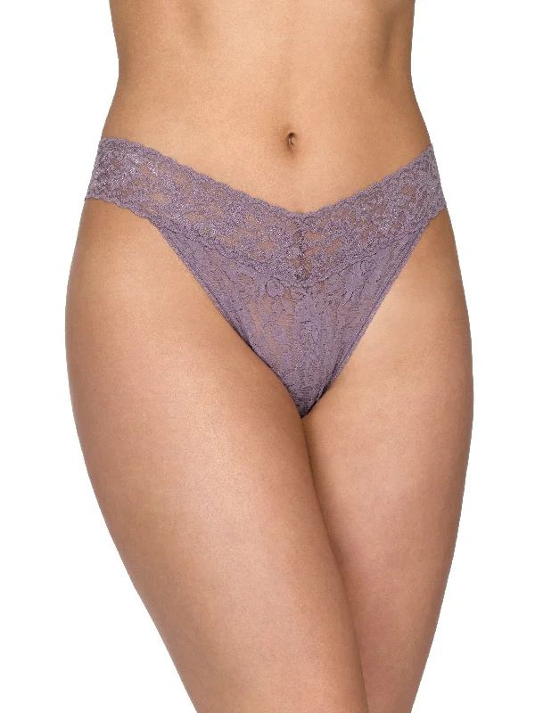 Signature Lace Original Rise Thong Dusk Purple