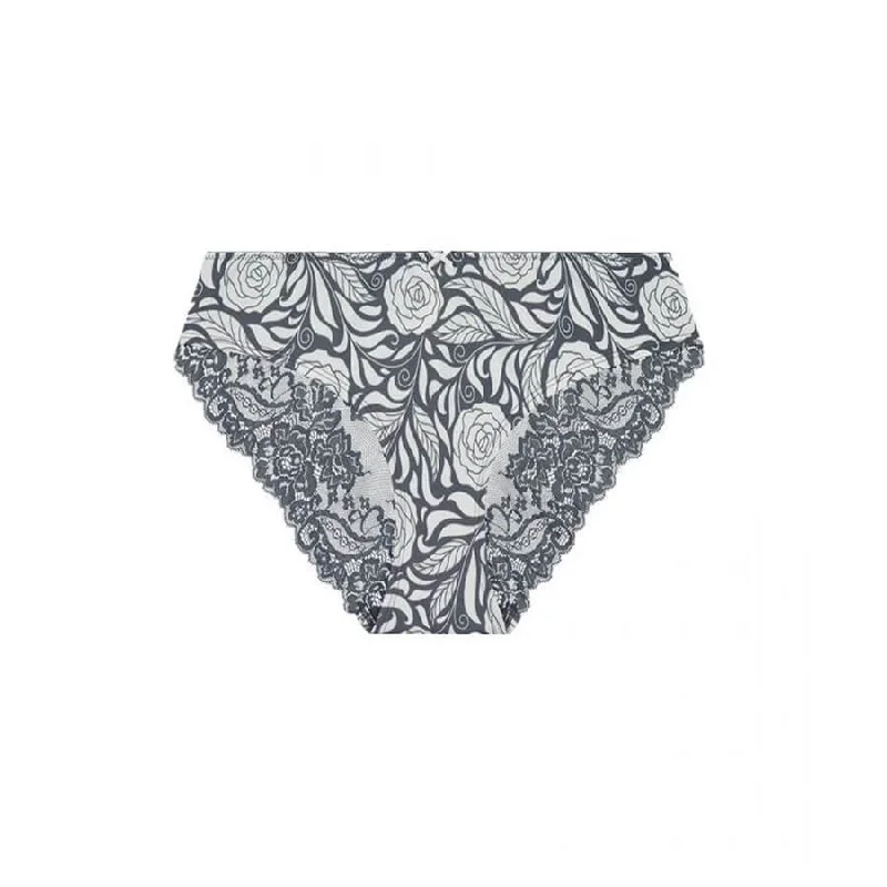 Signature Print Lace Bum Bikini Brief