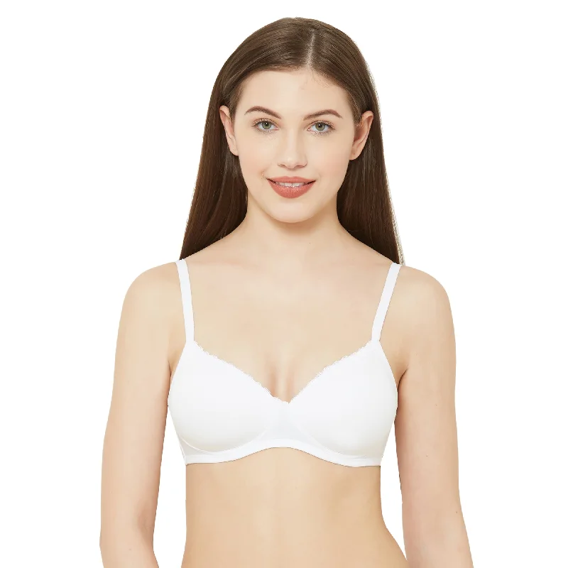 6403-Soft Padded Solid T-shirt Bra White