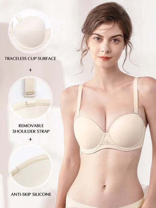 Strapless Multi-way Contour Underwire Bra Beige