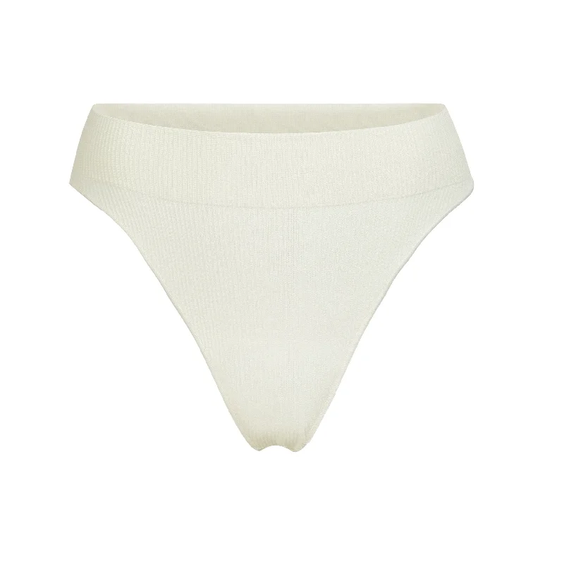 STRETCH RIB THONG | BONE