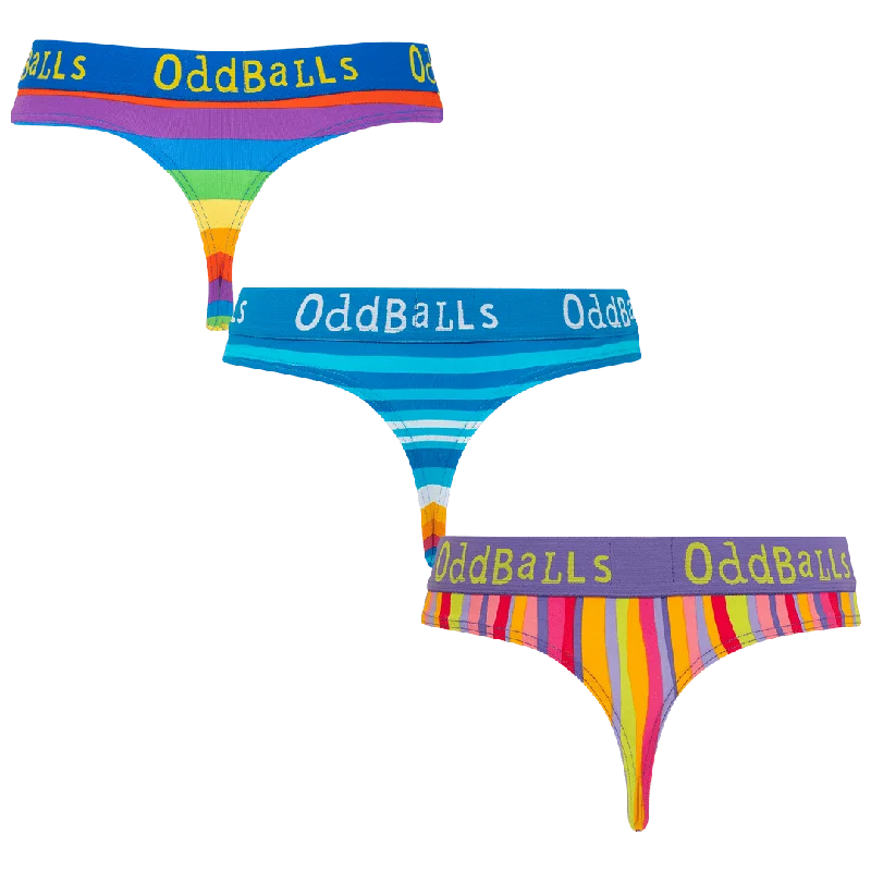 Stripe Spectrum Bundle - Ladies Thong 3 Pack Bundle